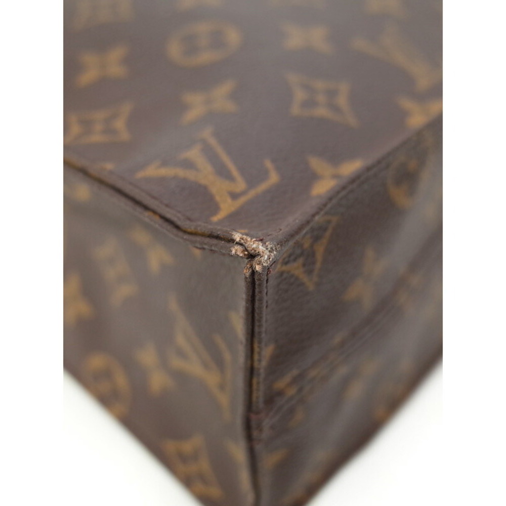 Louis Vuitton Monogram Bag Tote Sac Plat Leather Brown - Picture 5 of 8